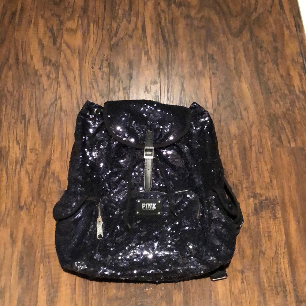 Pink sequin backpack
